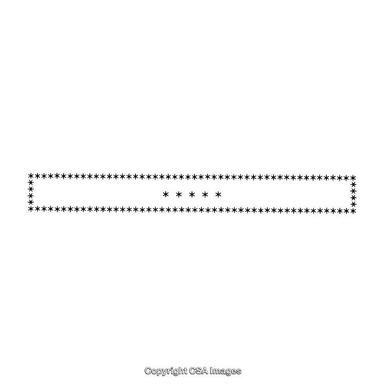 Stylized Black and White Border with Star-Like Patterns