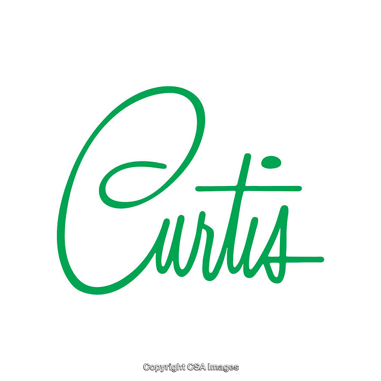 Elegant Green Curtis Script Typeface on a Clean White Background
