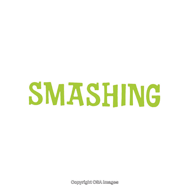 Green Word Art Displaying the Text 'Smashing' in Bold Typeface