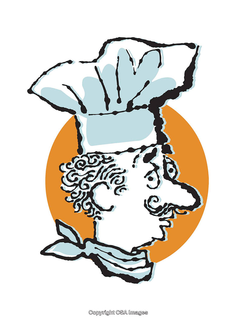 Illustration of a Chef's Portrait with a Vibrant Design