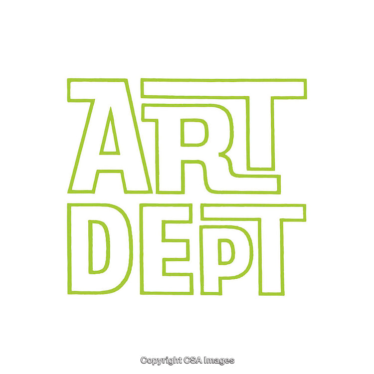 Minimalistic Green Text Art Design on White Background Vector