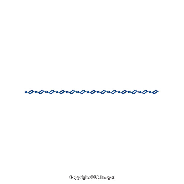 Minimalist Wave-Like Blue Line on White Background Abstract Art