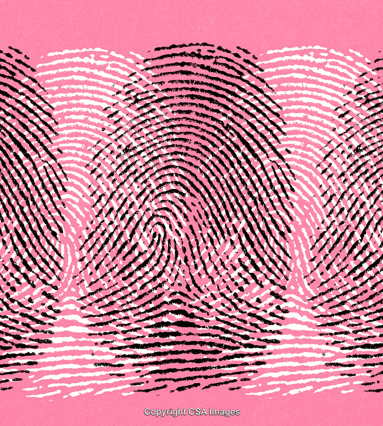 Colorful Fingerprint Patterns on a Pink Background Enhancing Abstract Creativity