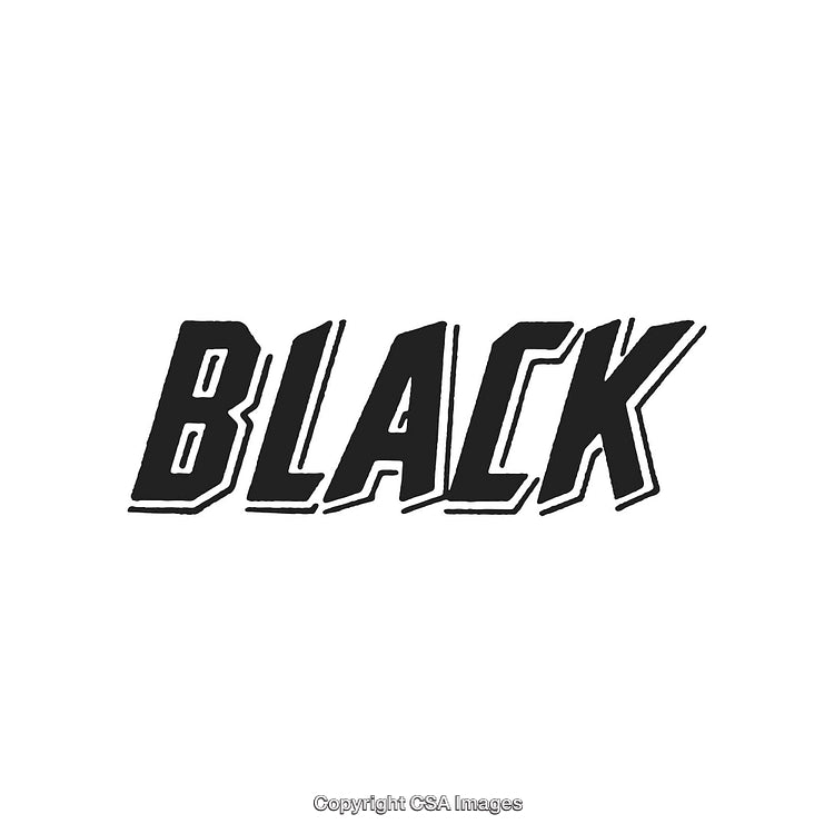 Stylized Black Text with Bold Retro Font on White Background