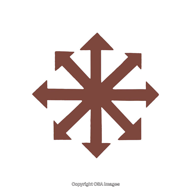 Symmetrical Arrow Design Representing Directions and Choices in Simple Style