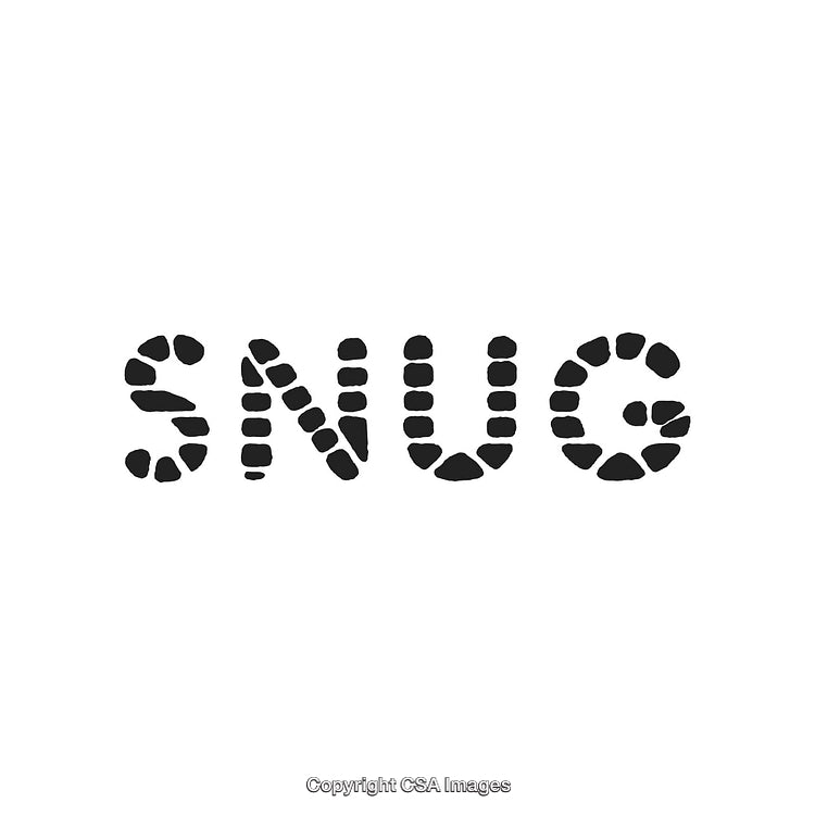 Stylish Black SNUG Font Design in Creative Dot-Like Text Layout