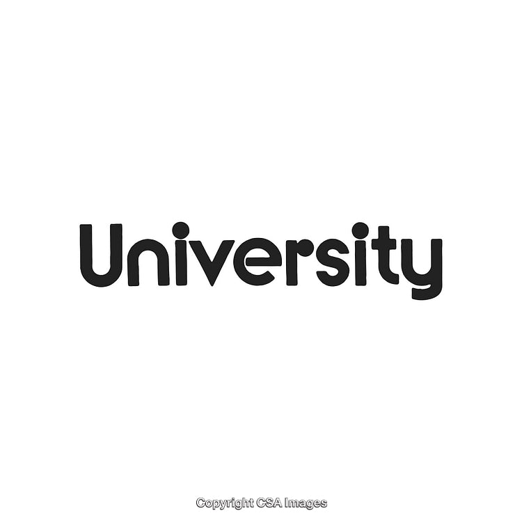 Modern University Typography Black Text on White Background