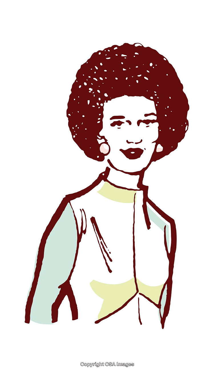 Stylized Portrait Illustration of Woman Featuring Artistic Bold Lines