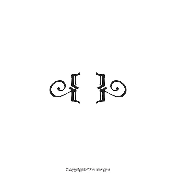 Elegant Symmetrical Decorative Design in Ornamental Gothic Style