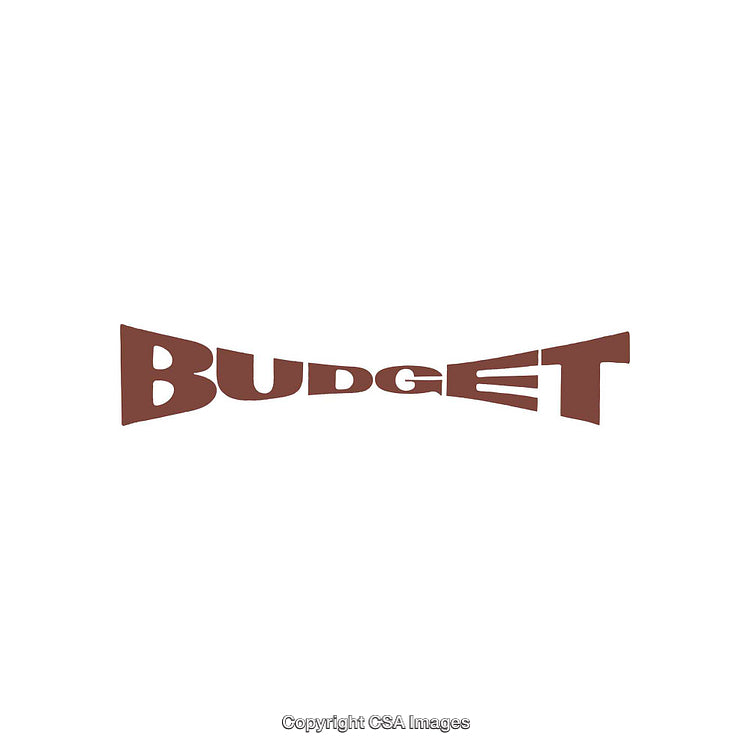 Creative Typography Featuring the Word Budget with Unique Shape and Style