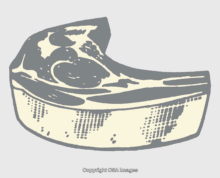 Monochromatic Illustration of a Cut Meat Steak
