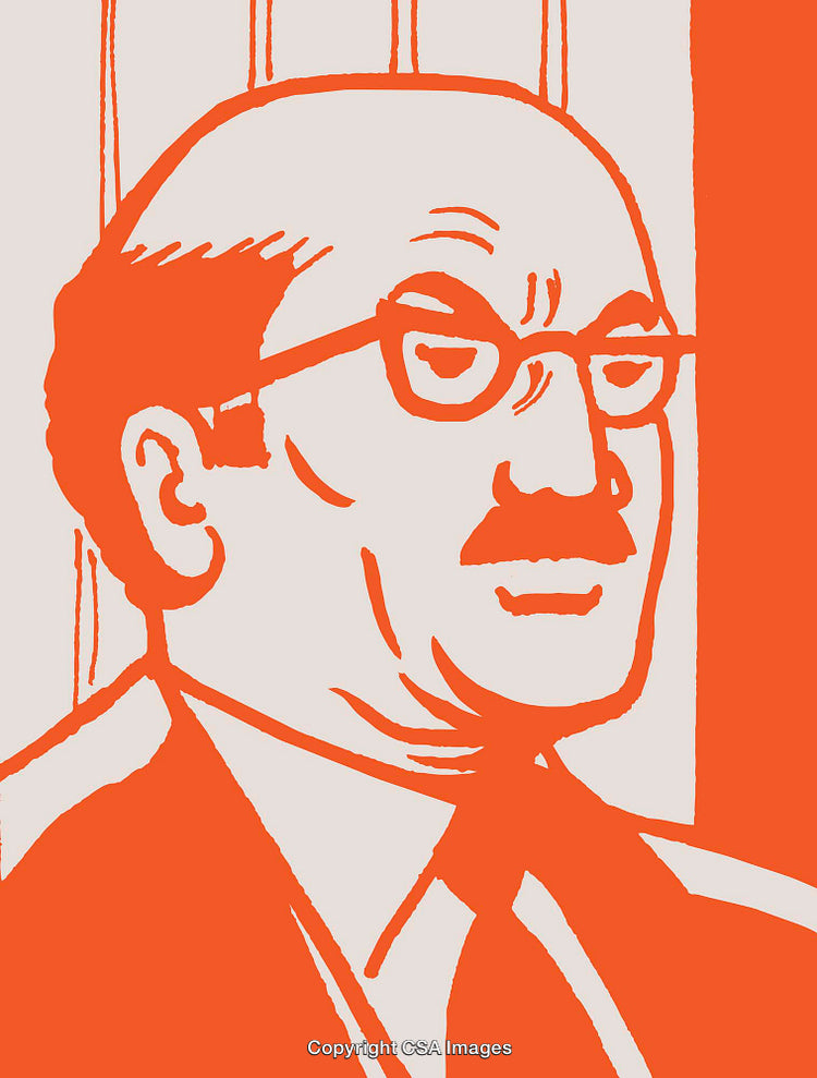 Abstract Illustration of a Man in a Graphic Style With Bold Colors