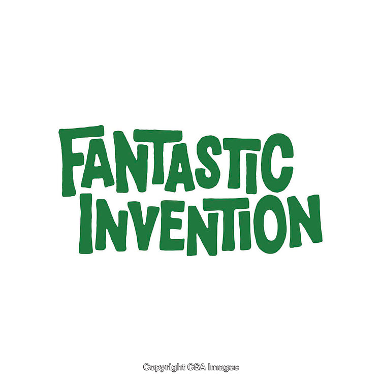 Creative Green Text Design Representing Fantastic Invention Concept