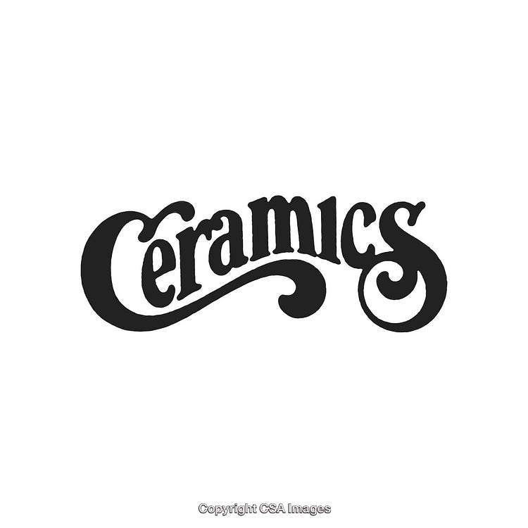 Stylized Handwritten Ceramics Logo in Bold Retro-Inspired Typography