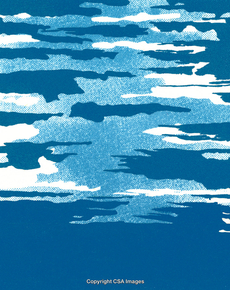 Abstract Blue and White Pattern with Dynamic Brush Stroke Texture