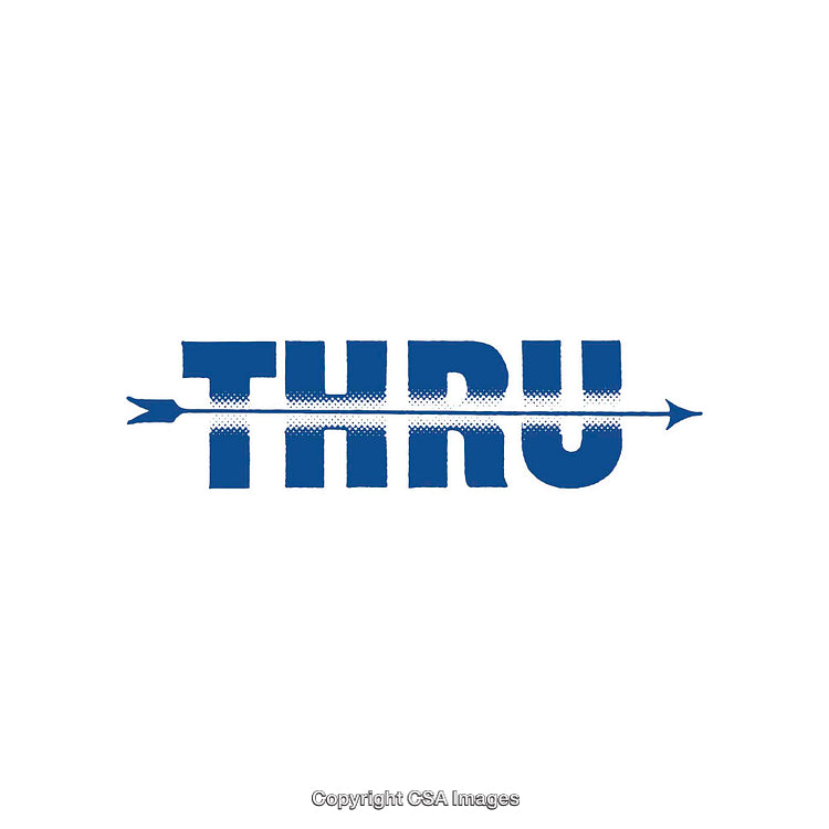 Creative Word Art Featuring Blue Typography and Arrow Illustration