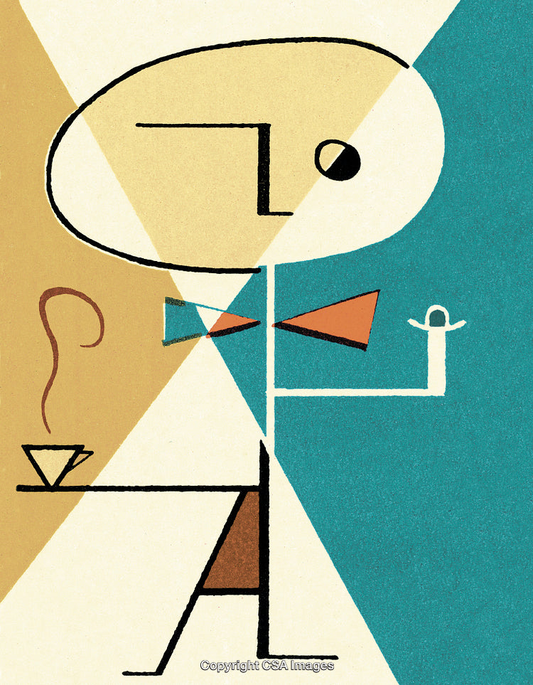 Abstract Person with Coffee
