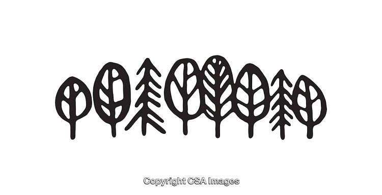 Minimalist Line Art of Trees in Modern Abstract Design