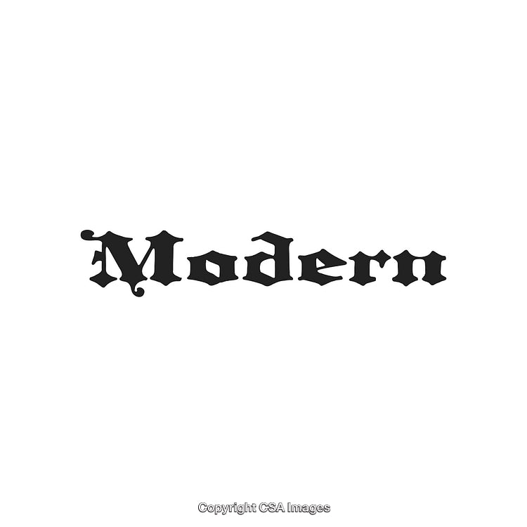 Elegant Typography Featuring the Word 'Modern' in Bold Black Lettering