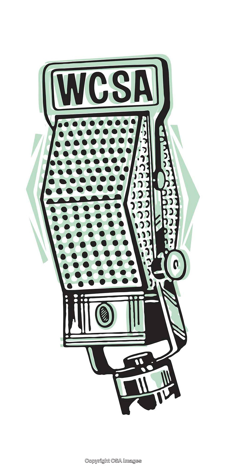 Retro Microphone Illustration With Vintage Appeal and Radio Broadcast Theme