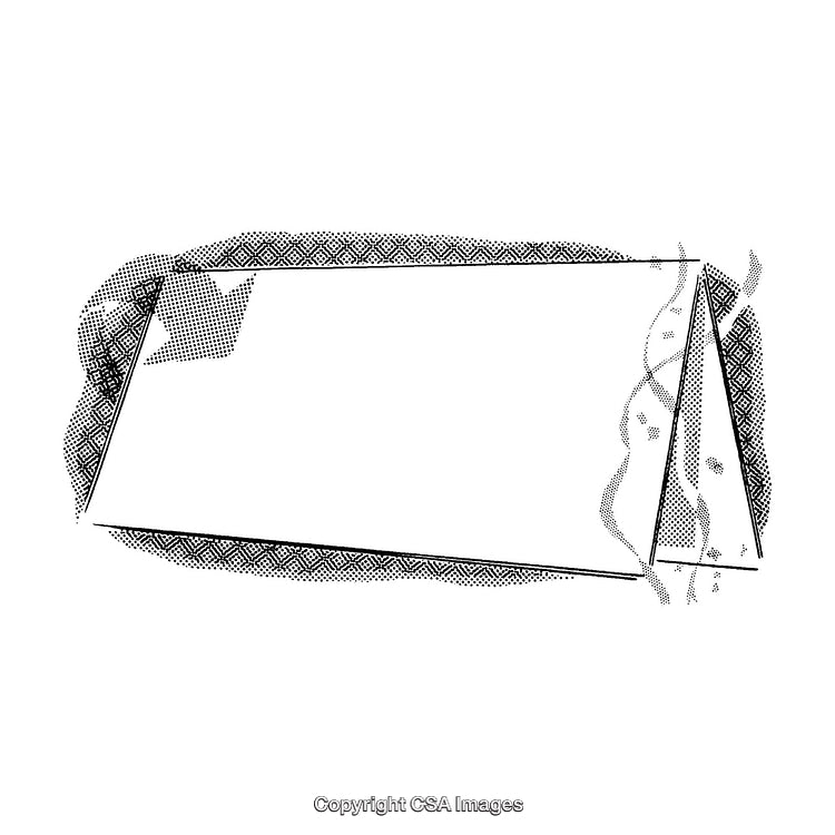 Graphic Black and White Borders with Decorative and Abstract Elements