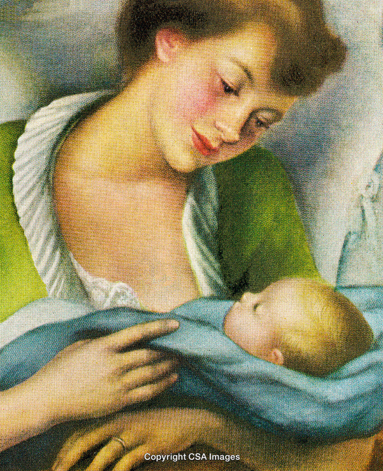 Tender Portrait of Motherhood Expressing Love and Care for Her Infant Child
