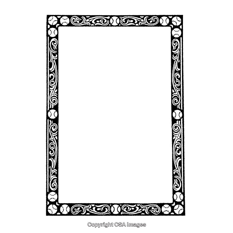 Ornate Black And White Border With Decorative Patterns