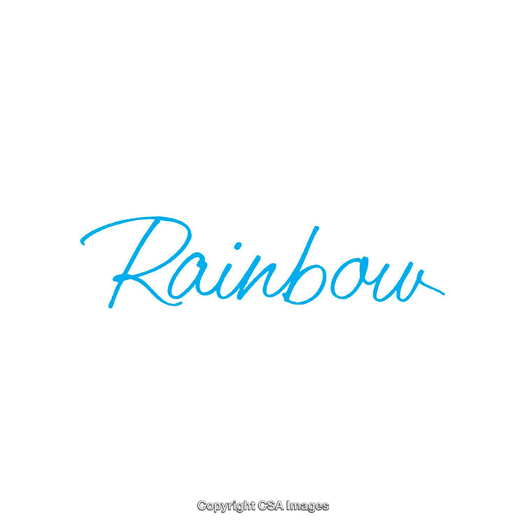 Stylized Sky Blue Script Text on a Minimalist White Background