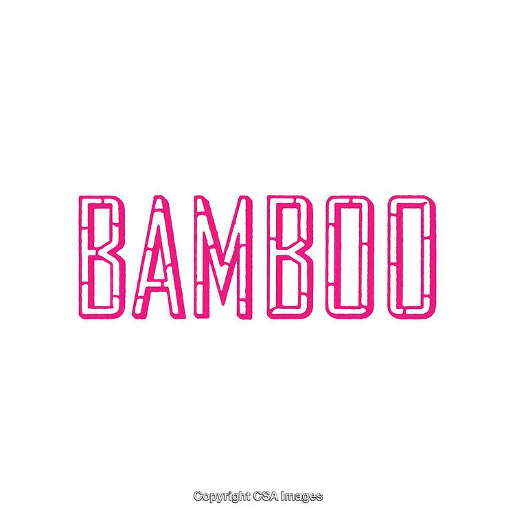 Bamboo Typography in Bold Pink on a Minimal White Background
