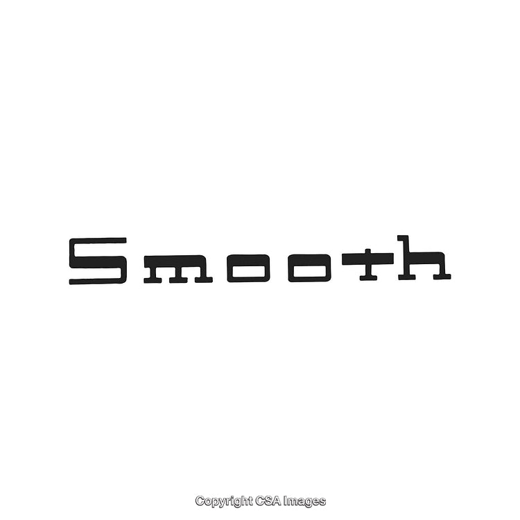 Creative Typography Design Featuring the Word 'Smooth' in Black Lettering