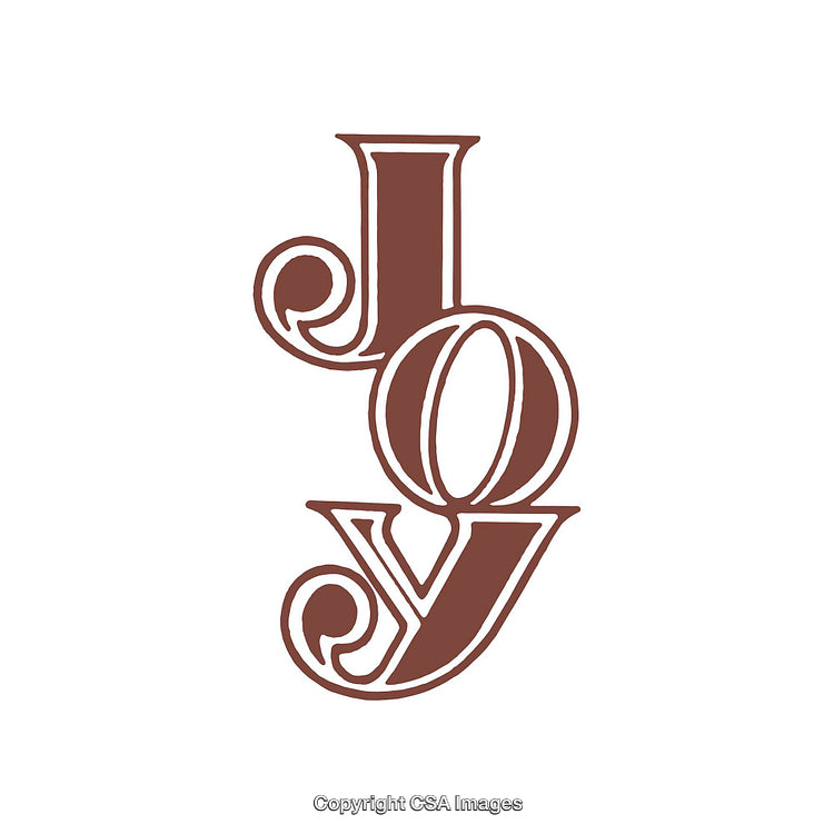 Elegant Typographic Design Featuring the Word Joy in Decorative Style
