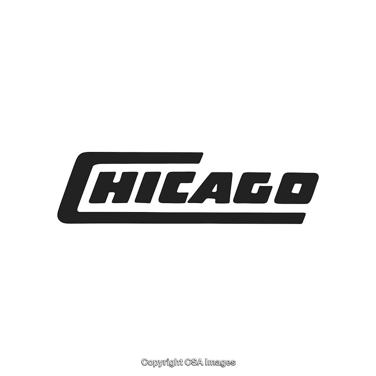 Stylized Typography Design Featuring the Word Chicago in Creative Lettering