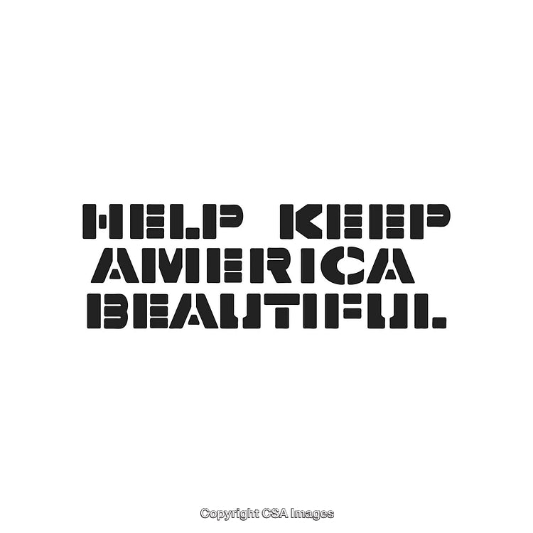 Bold Stenciled Message Promoting Environmental Responsibility and National Beautification