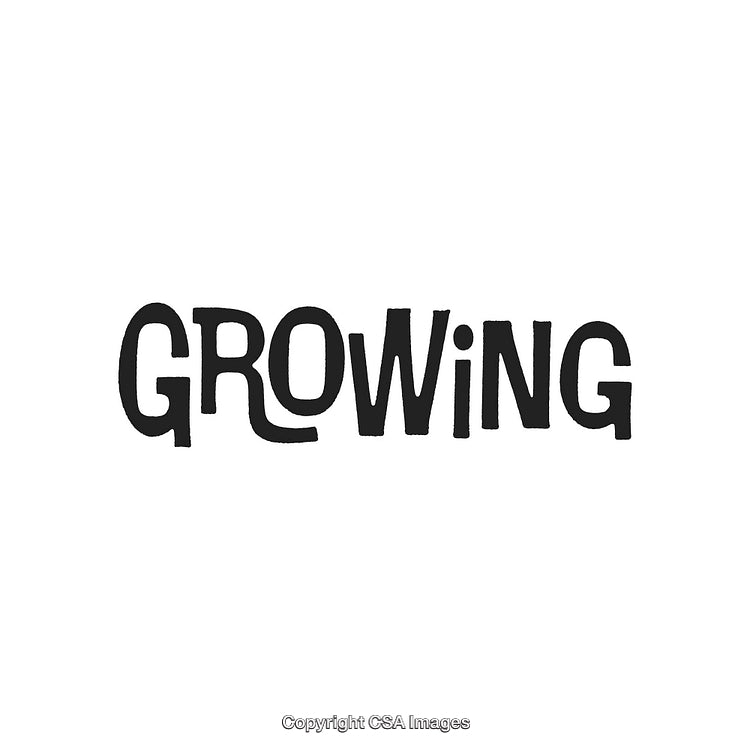 Hand-Drawn Typographic Design Highlighting the Concept of Growth in Modern Style