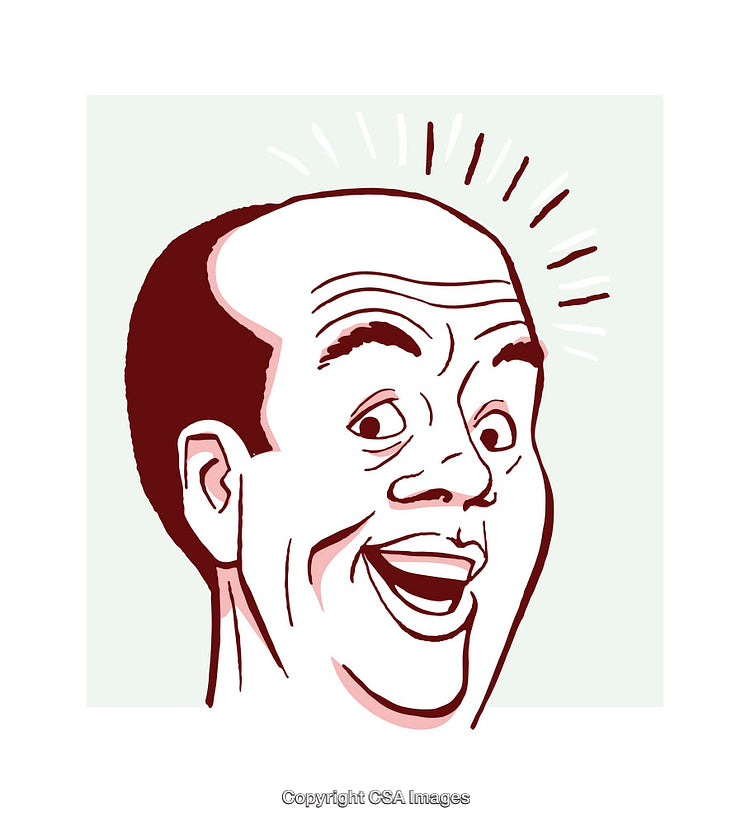 Retro-Inspired Cartoon Art of a Smiling Man in Bold Colors