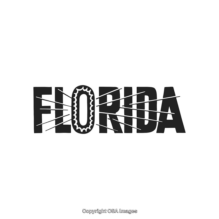 Creative Florida Typography Design with Bold Font and Unique Style
