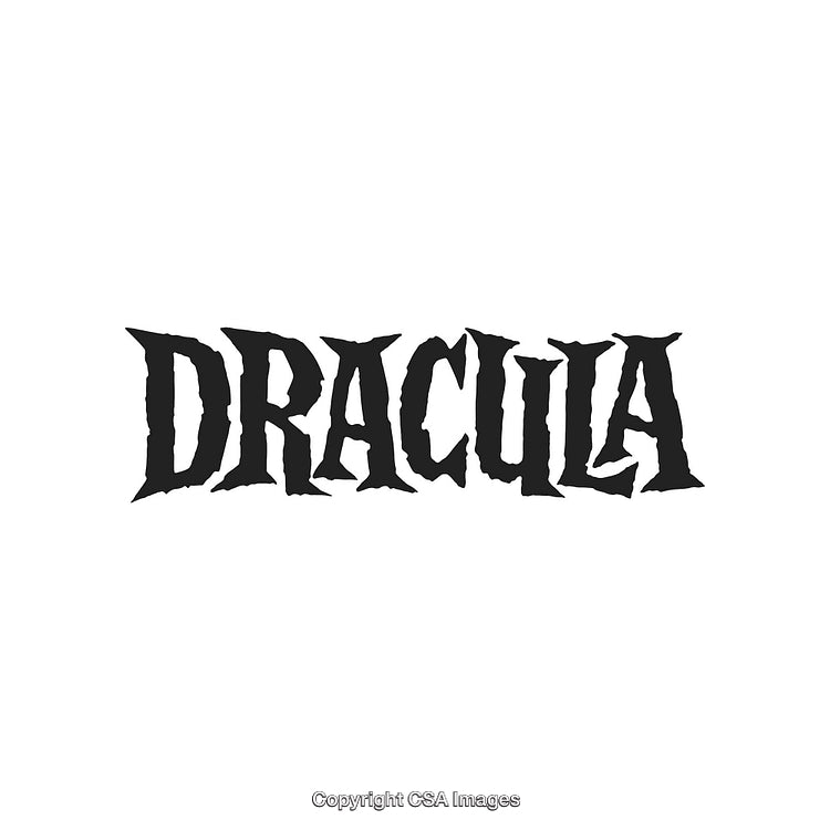 Classic Gothic Dracula Text Design Featuring Sharp and Menacing Lettering