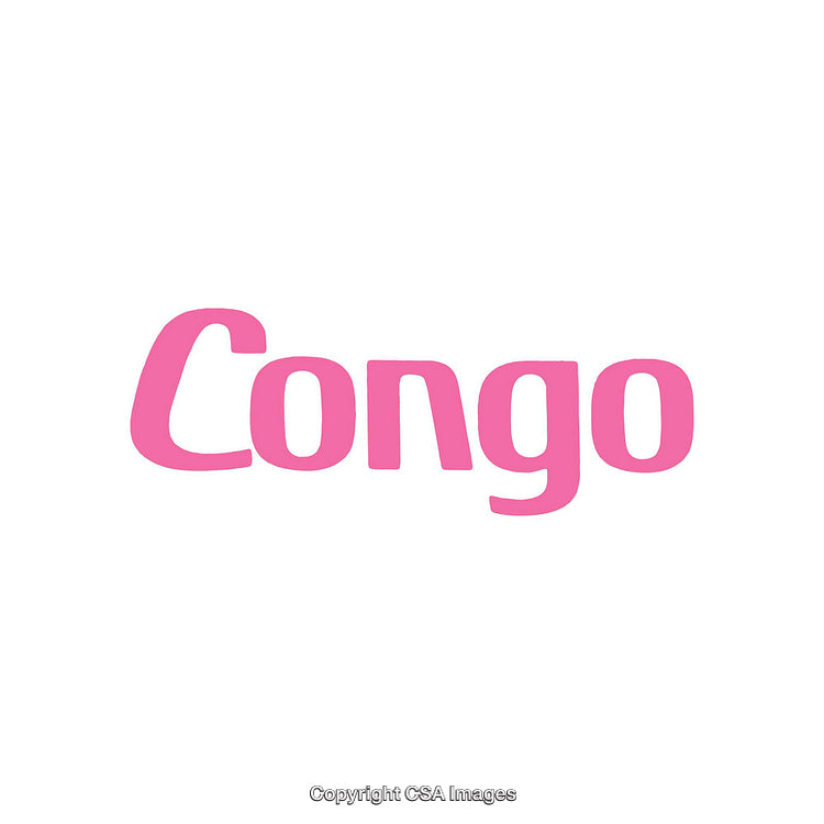 Minimalist Bold Pink Congo Text on White Background