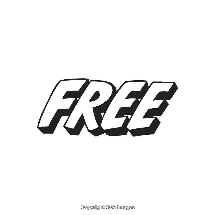 Black and White Bold 'Free' Text on White Background