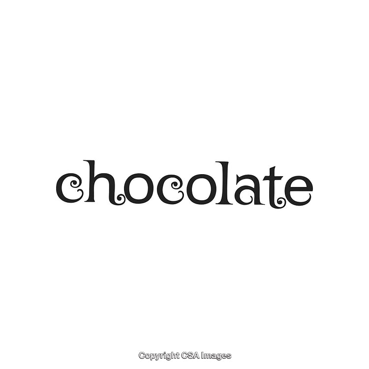 Stylish Black Typography Design with Decorative Lettering Embellishments