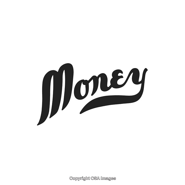 Stylish Typography Design Featuring the Word 'Money' in Handwritten Style