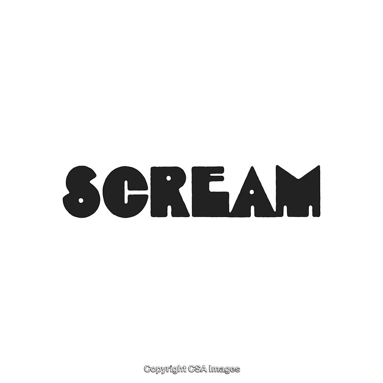 Bold Typography Design Featuring the Word 'Scream' in Artistic Letters