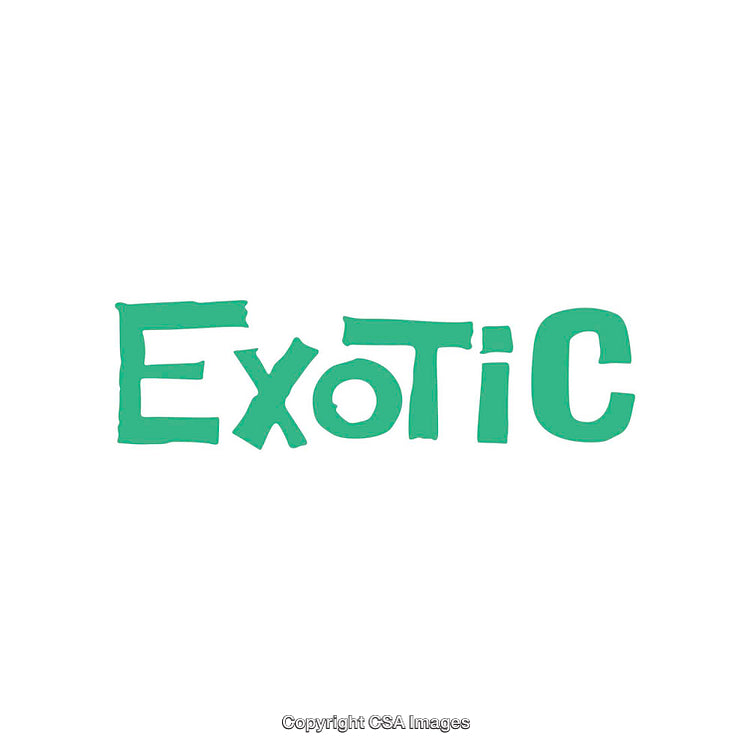 Green Bold Exotic Typography with Creative Design Style on White Background