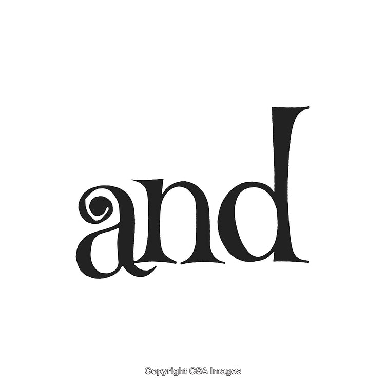Typography Design Featuring the Word 'And' in Stylish Font