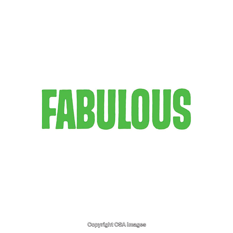 Bold Green 'Fabulous' Typography on a Clean White Background