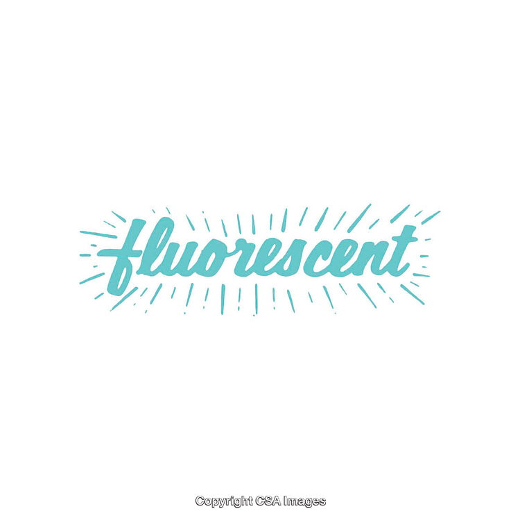 Stylized Text Design of Fluorescent in Vibrant Bold Font Style