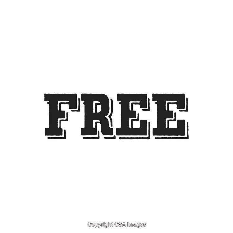 Vintage Bold Typography Design Featuring the Word 'Free' in Black Text