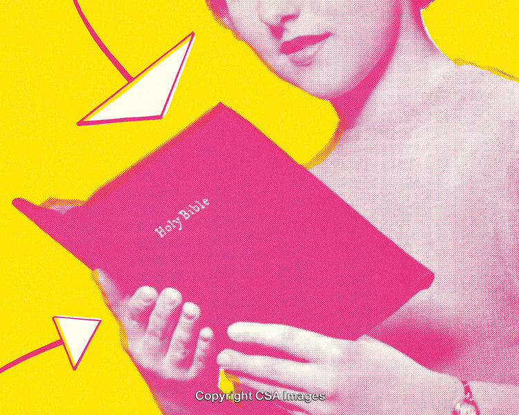 Vibrant Artistic Image of a Person Reading a Bible