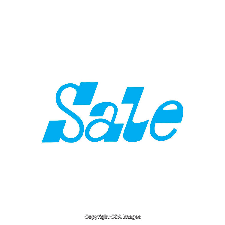 Bold Blue Text Display of the Word 'Sale' on White Background