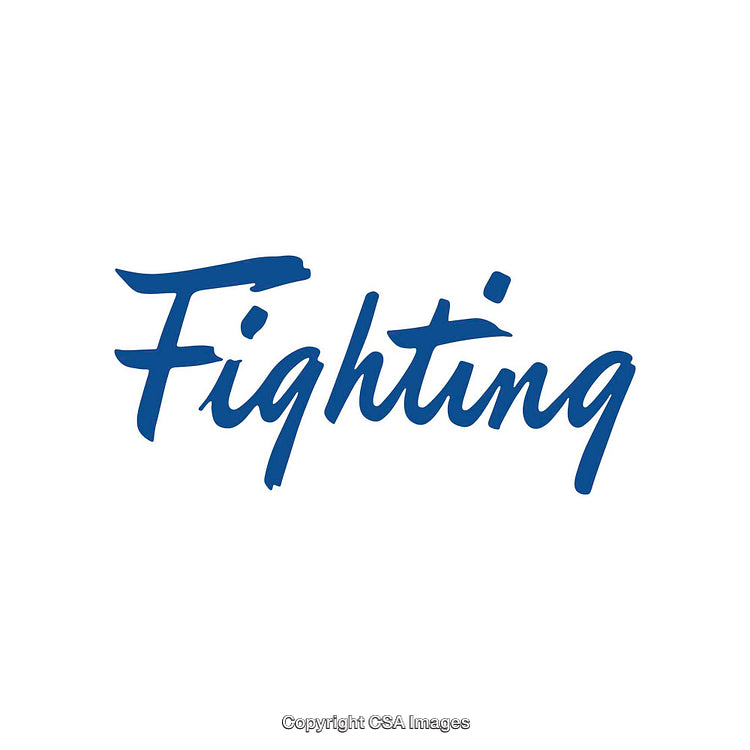 Bold Blue Text Display of Encouragement and Motivation on White Background